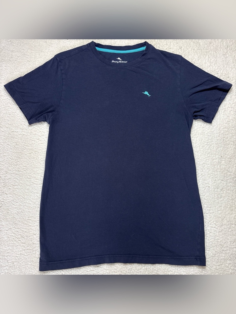Tommy Bahama Navy Short-Sleeve Tee with Aqua Logo